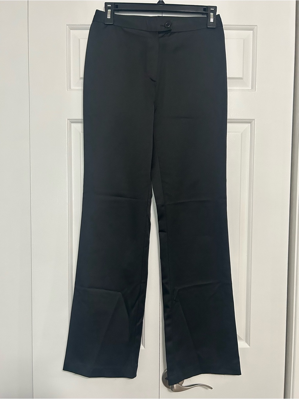 Vintage 90s Black Satin Straight Leg Pants by Star C.C.C. City Clothing Co.